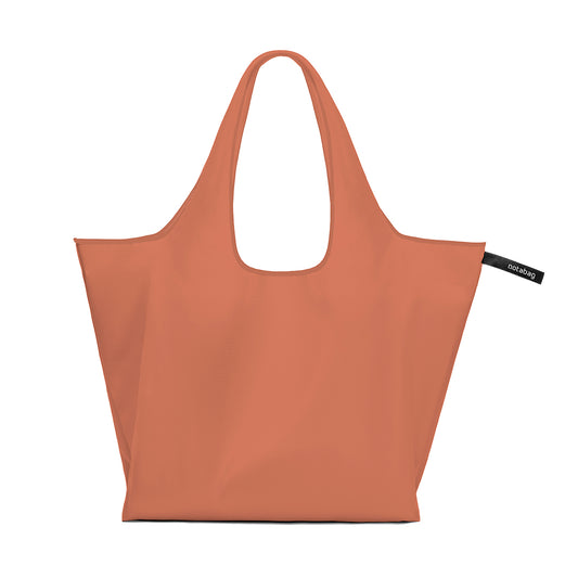 Foldable shopping tote bag terracotta from notabag