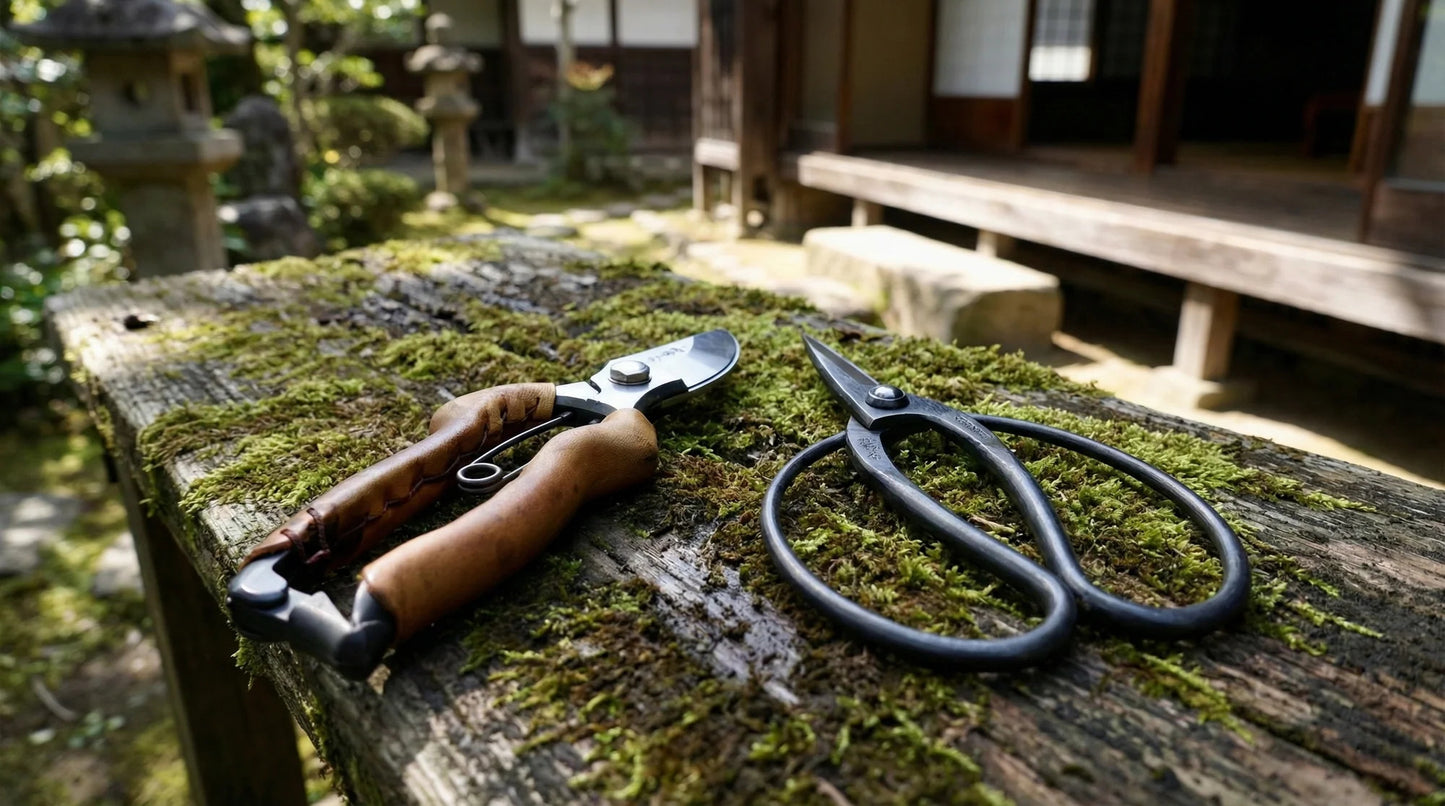 Toyama Hamono - multifunctional pruning shears w/leather handle