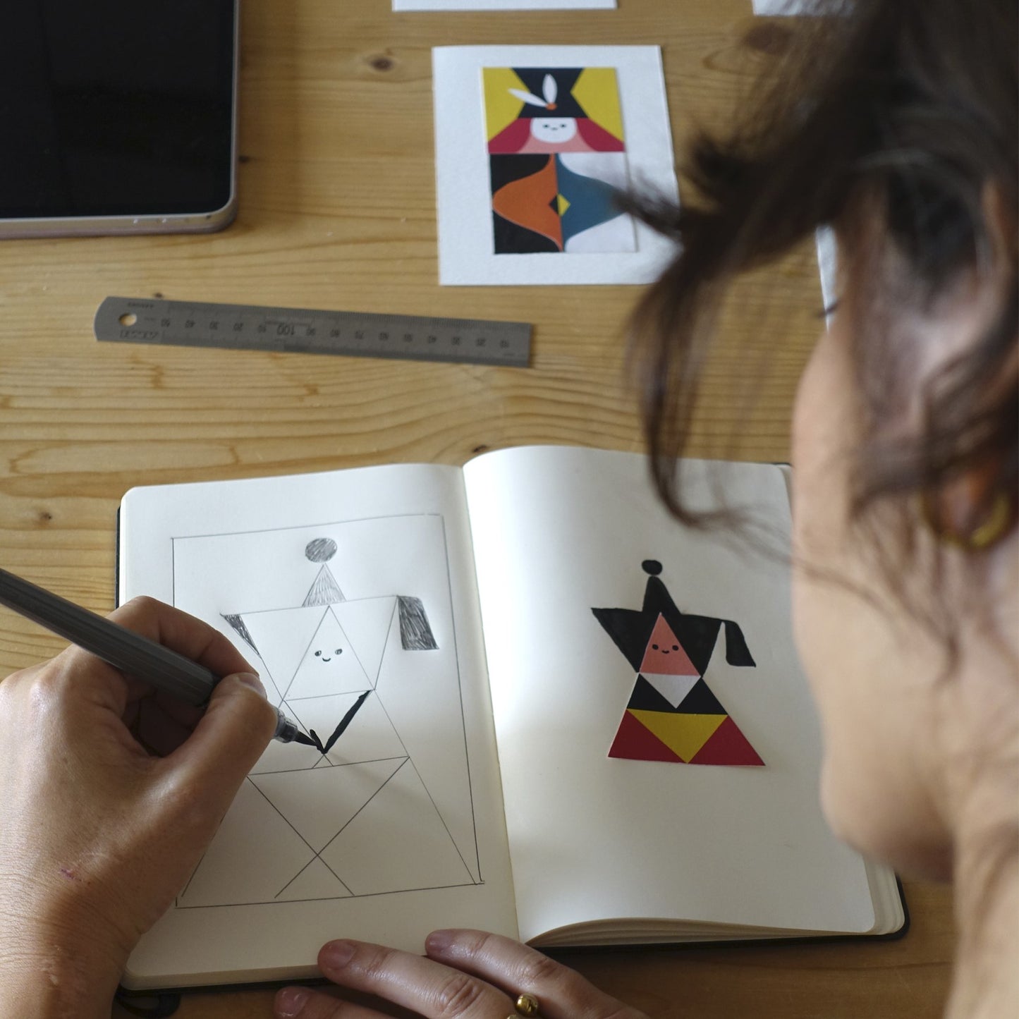 Special Edition notabag - collaboration with Barcelona artist Judit Canela - patterns that reconnect with our imagination and let us rediscover the playful spirit in us.