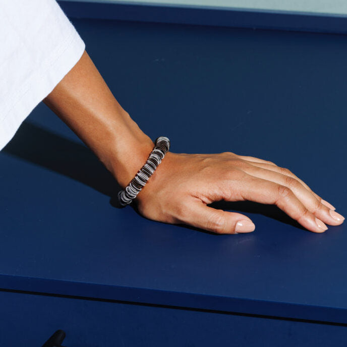 la mollla - no 1 - bracelet or & noir