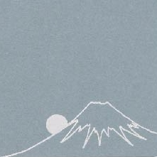 Yamazakura - Cashico - embossed mini card with silver foil printing - Mt. Fuji