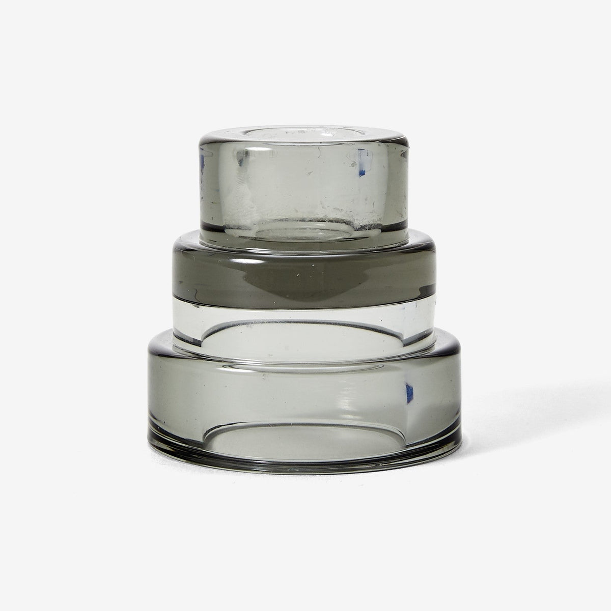 Translucent, minimalist, glass candle holder 2in1 for tea and/or tapered candles - designed for Areaware