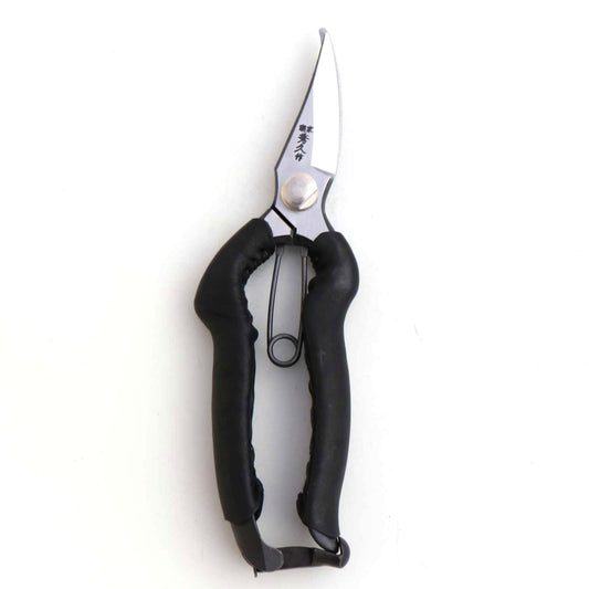 Toyama Hamono - pruning shears w/ leather handle for roses, flowers, plants & twigs