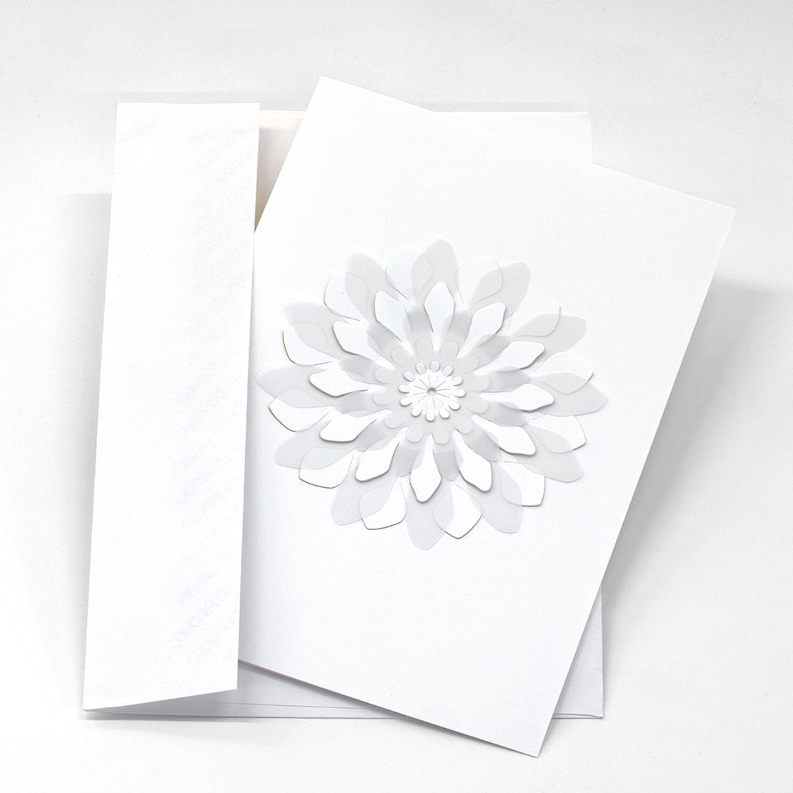 tät tat - Perforated Card Dahlia white