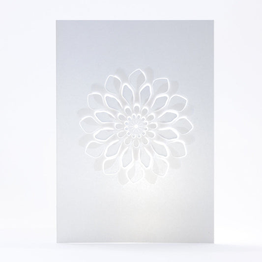 tät tat - Perforated Card Dahlia white