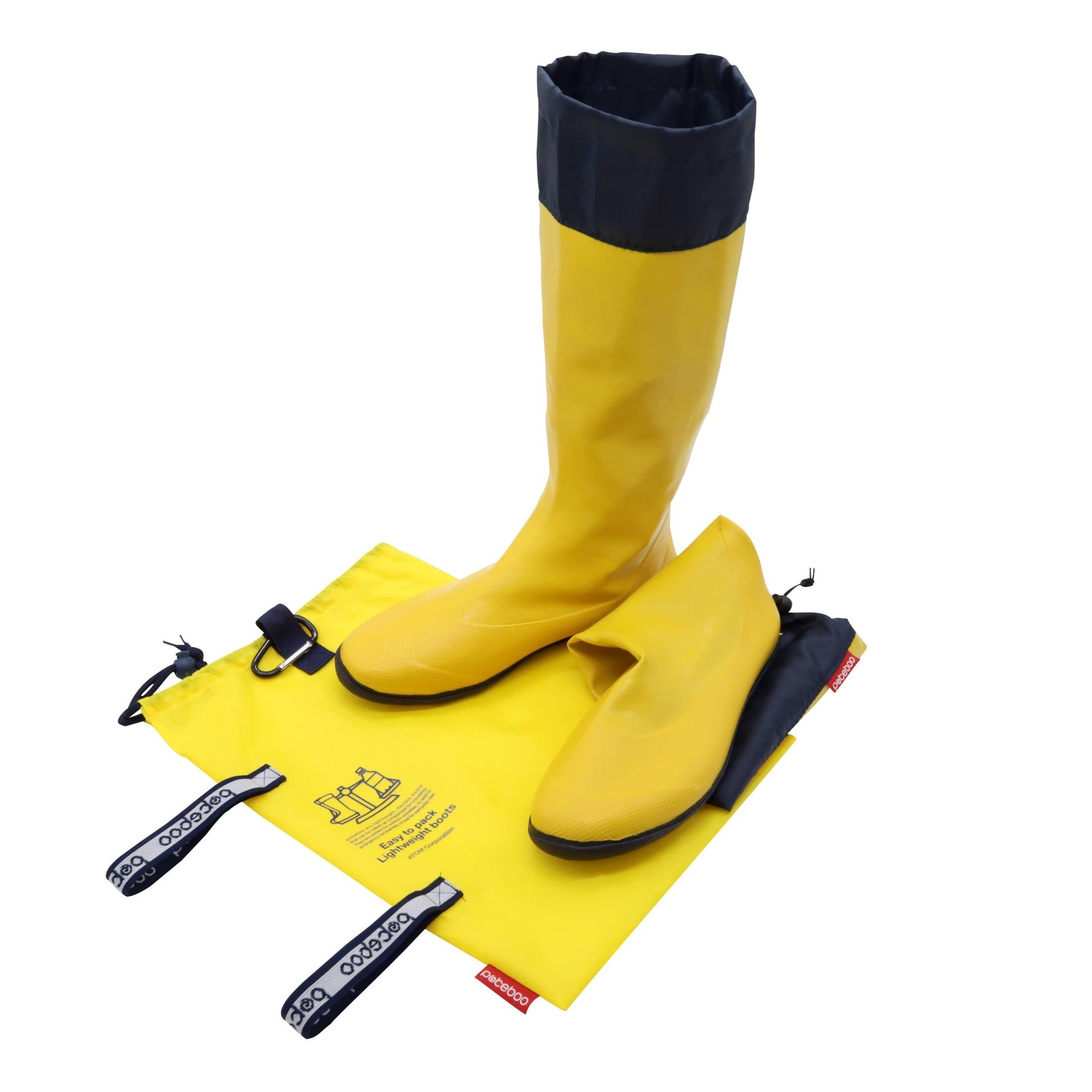 Pokeboo - foldable rainboots - with travel pouch