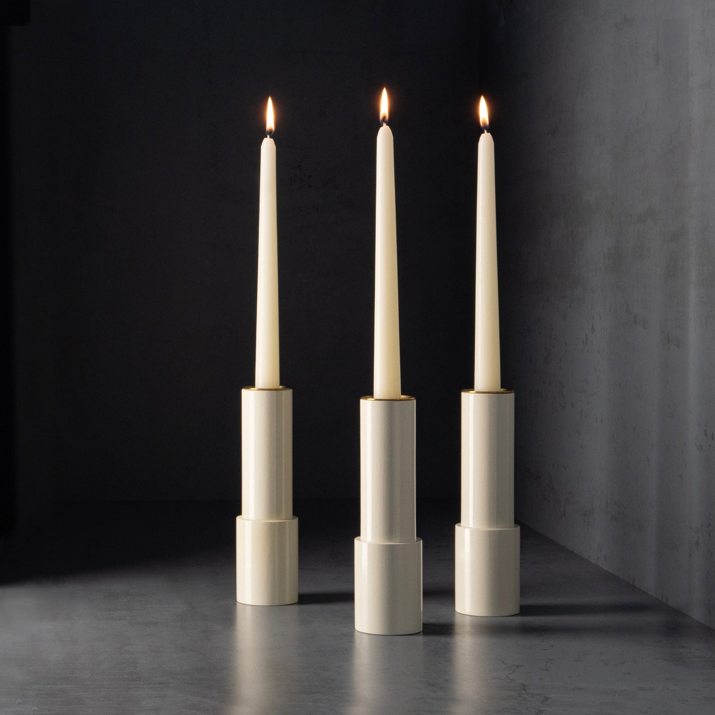 Sophie Taeuber Arp candle stick "Bauhaus" - color cream