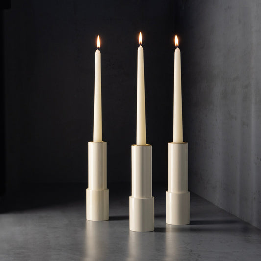 Sophie Taeuber Arp candle stick "Bauhaus" - color cream