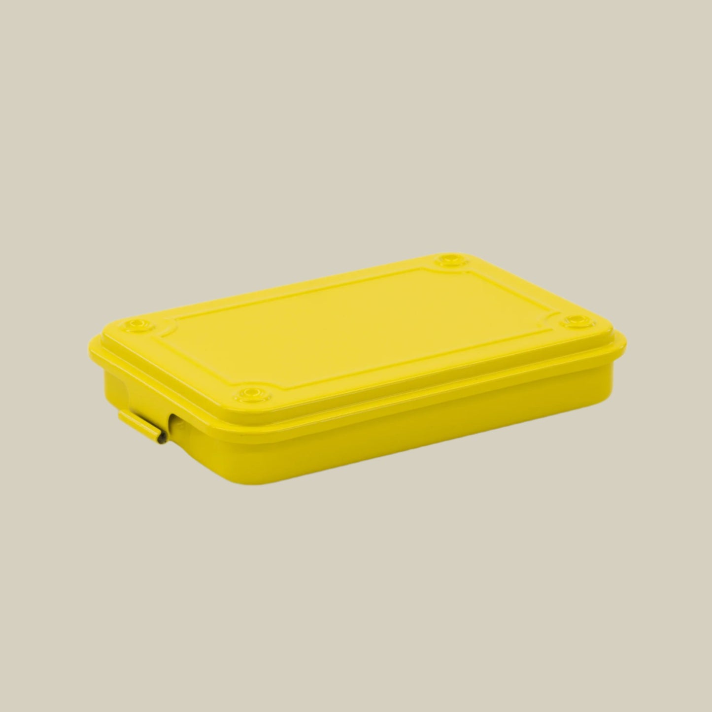 small storage box - stackable - yellow - made in Japan