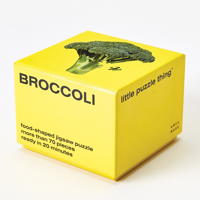 food-shaped miniature jigsaw puzzle - broccoli