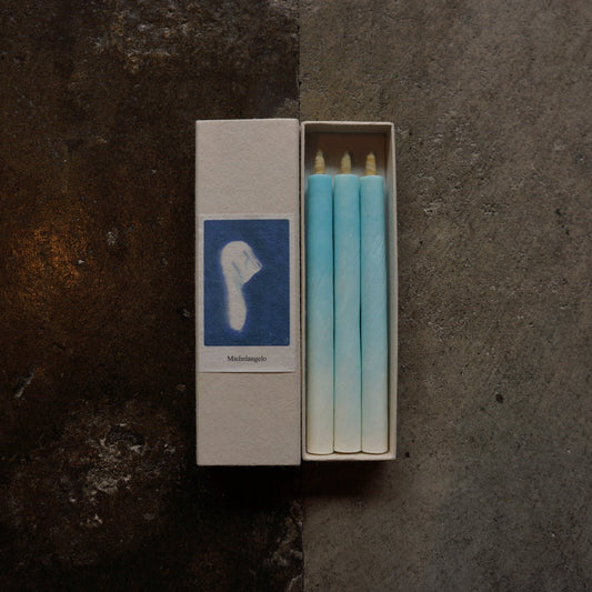 Haze – 3er-Set langer „World Religion“-Kerzen in einer Geschenkbox aus Washi-Papier – Hommage an den italienischen Bildhauer Michelangelo
