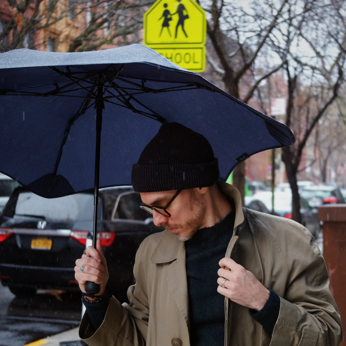 Don't leave home without this unbreakable, foldable umbrella, that will last a lifetime, is fashionable and can be repaired - from bluntumbrella.