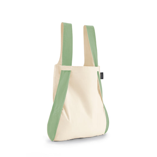 Notabag original raw olive foldable bag and backpack