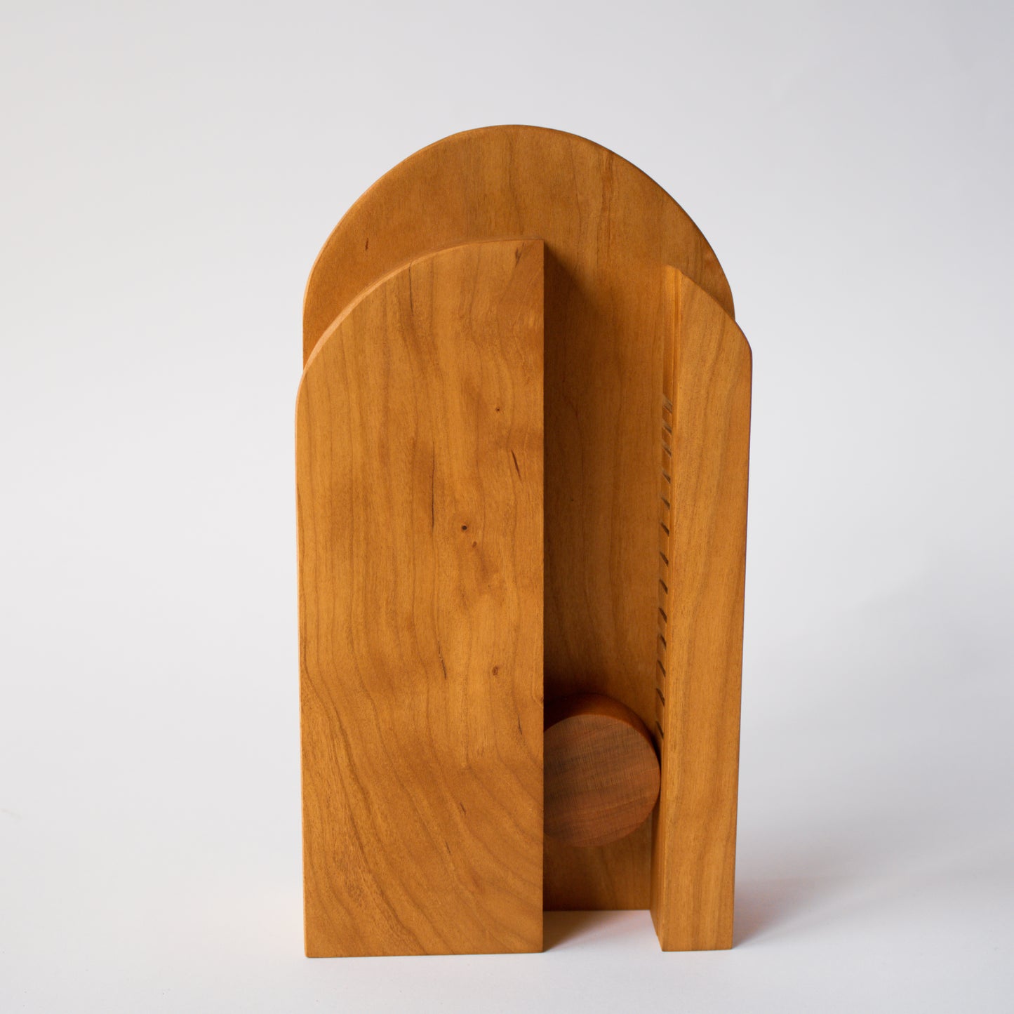 Hand-crafted, broom holder made of cherry wood for the wall. Display your beautiful Sunhouse Craft broom in your home. 
