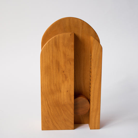 Hand-crafted, broom holder made of cherry wood for the wall. Display your beautiful Sunhouse Craft broom in your home. 
