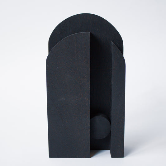 Soustainable, hand-crafted, wooden broom holder  in black for the wall. Display your beautiful Sunhouse Craft broom in your home. 