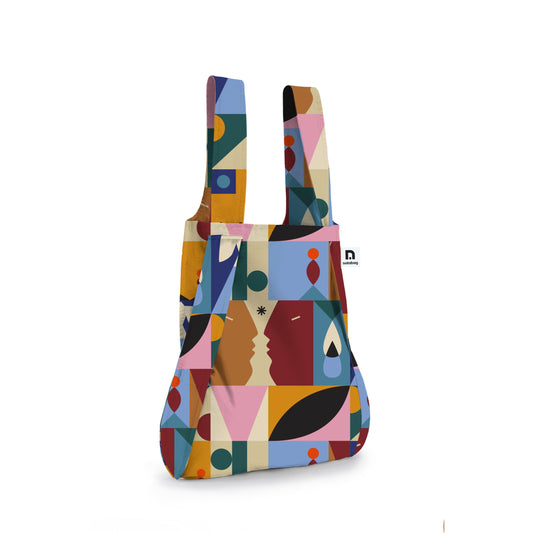 Notabag - Judit Canela - smart combination of a bag and backpack. Folds into a neat pouch when not in use.