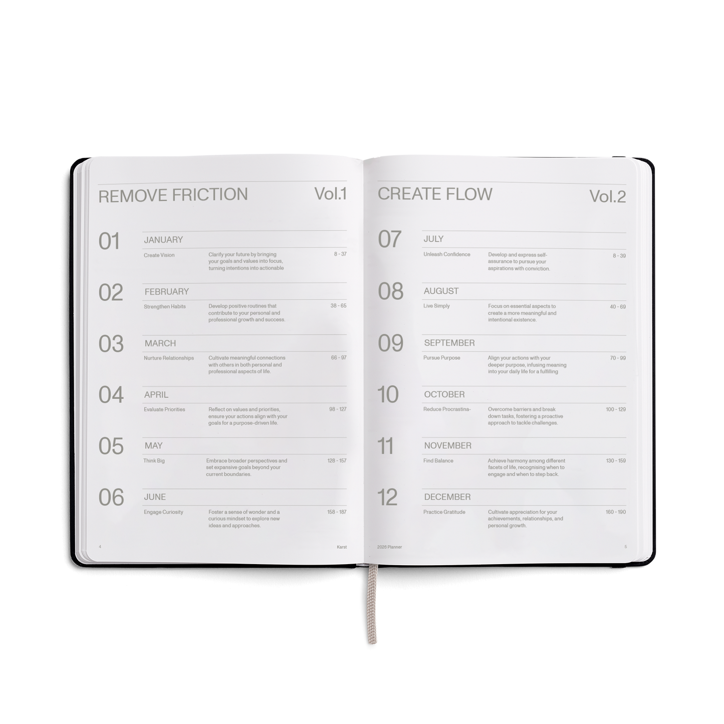 Karst - Steinpapier - 2026 Tagesplaner Set à 2 Bänden