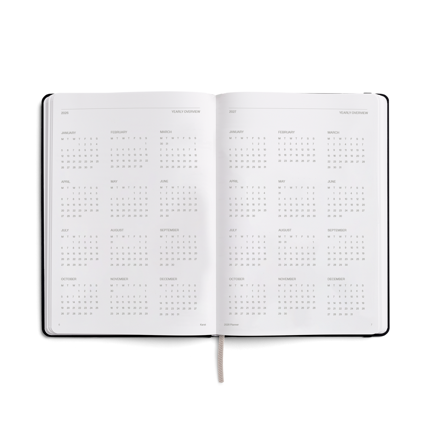 Karst - Steinpapier - 2026 Tagesplaner Set à 2 Bänden