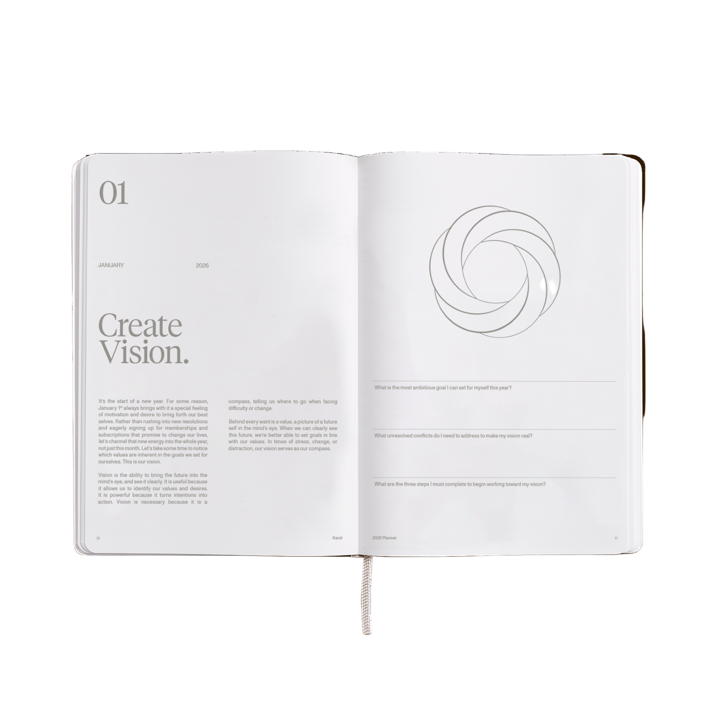 2026 weekly planner A5 - made of stone paper - smooth - waterresistant - motivational and inspires mindfullness