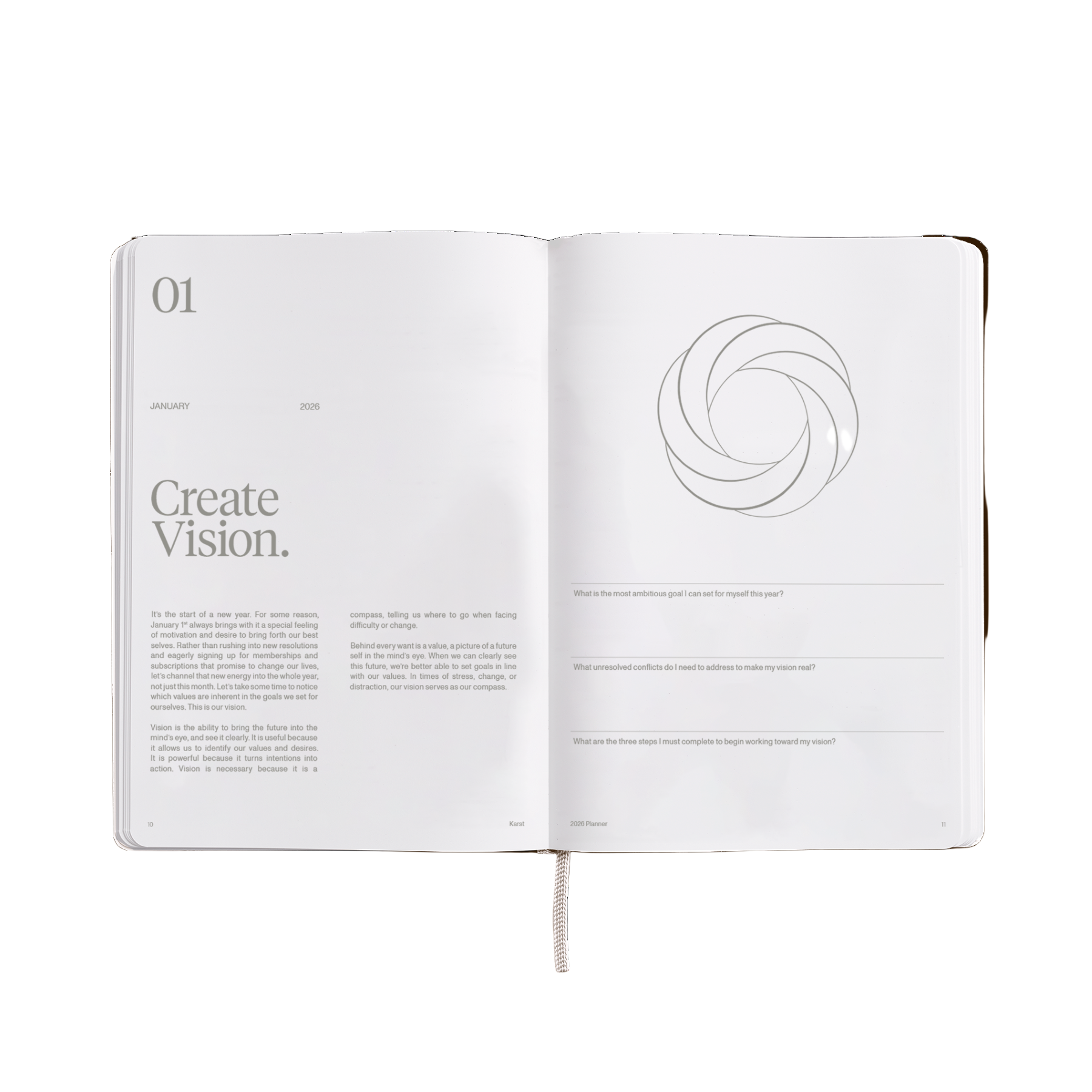 2026 weekly planner A5 - made of stone paper - smooth - waterresistant - motivational and inspires mindfullness