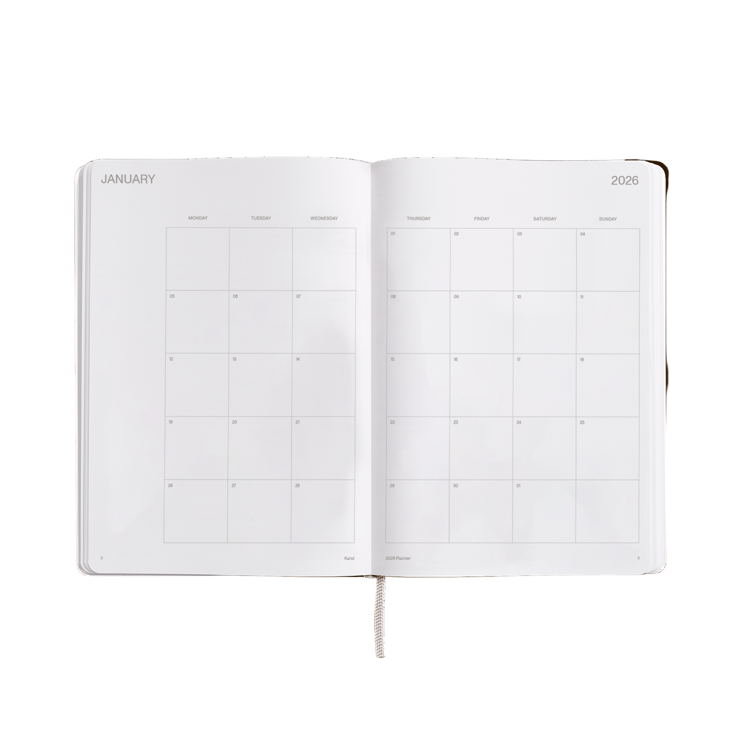 2026 weekly planner A5 - made of stone paper - smooth - waterresistant - made of paper that is tree-free and acid-free
