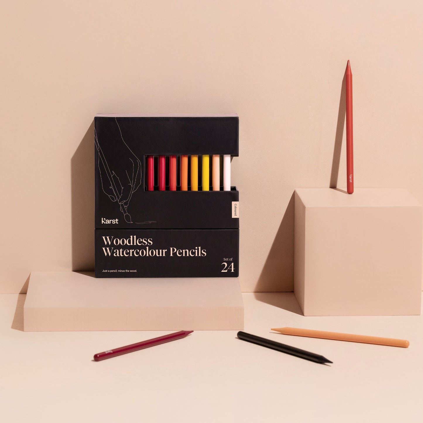 Karst Stone Paper Sketchpad and Woodless Artist Pencils Set