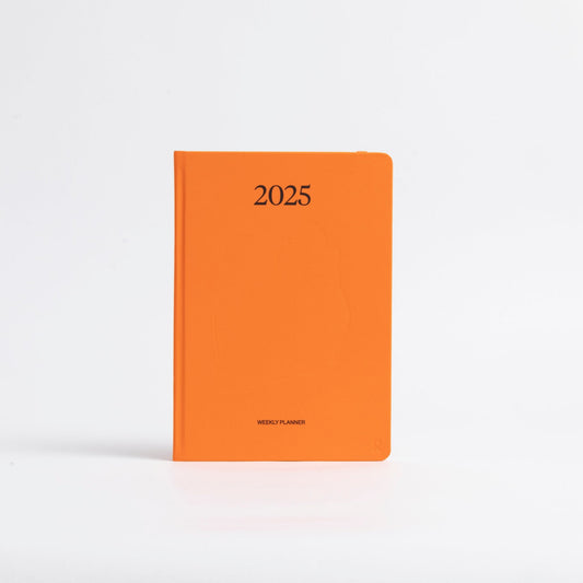 2025 weekly planner - orange - made of recycled stone paper - karst