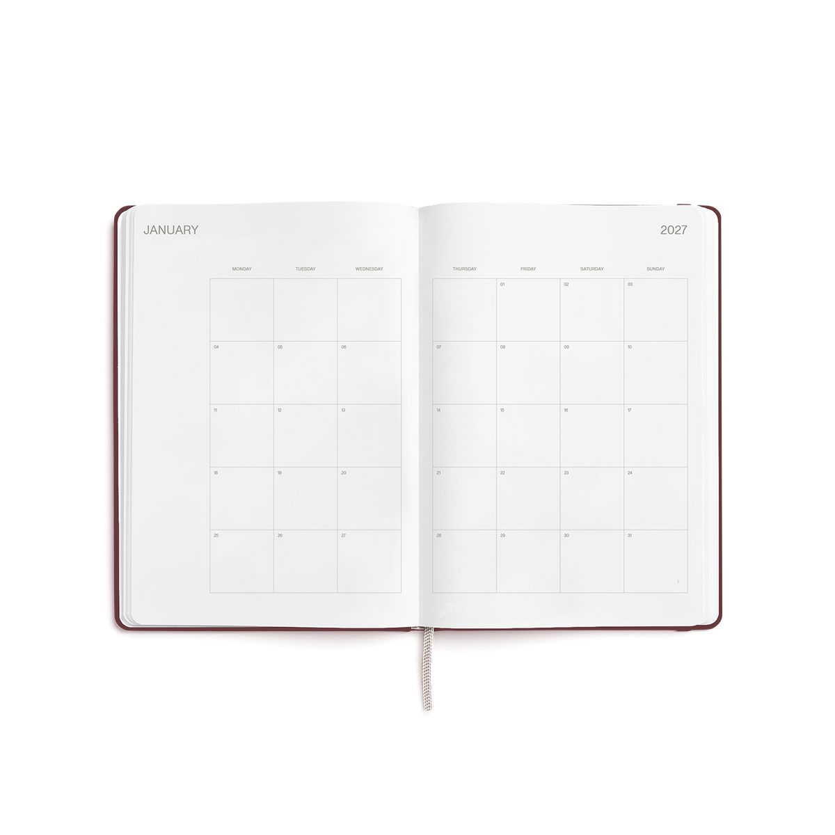 Karst - Stone Paper Collection - 2027 Weekly Planner - burgundy