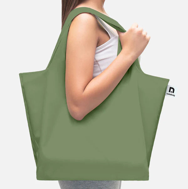 foldable shopping tote - take it everywhere - no plastic bags - a super smart and super simple product design
