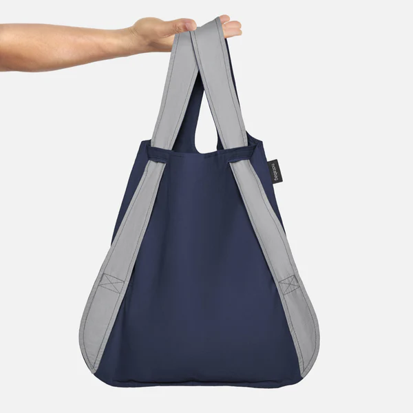 notabag reflective - navy blue - foldable bag in a bag