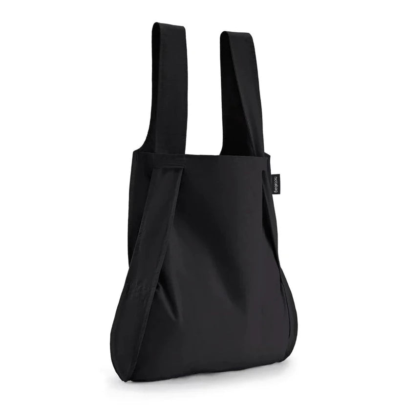 Notabag black - foldable handbag & backpack