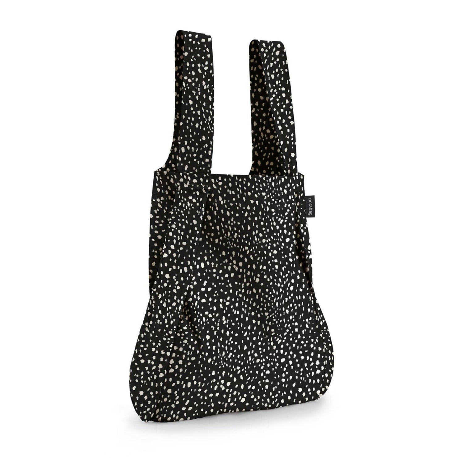 Notabag black sprinkle foldable backpack