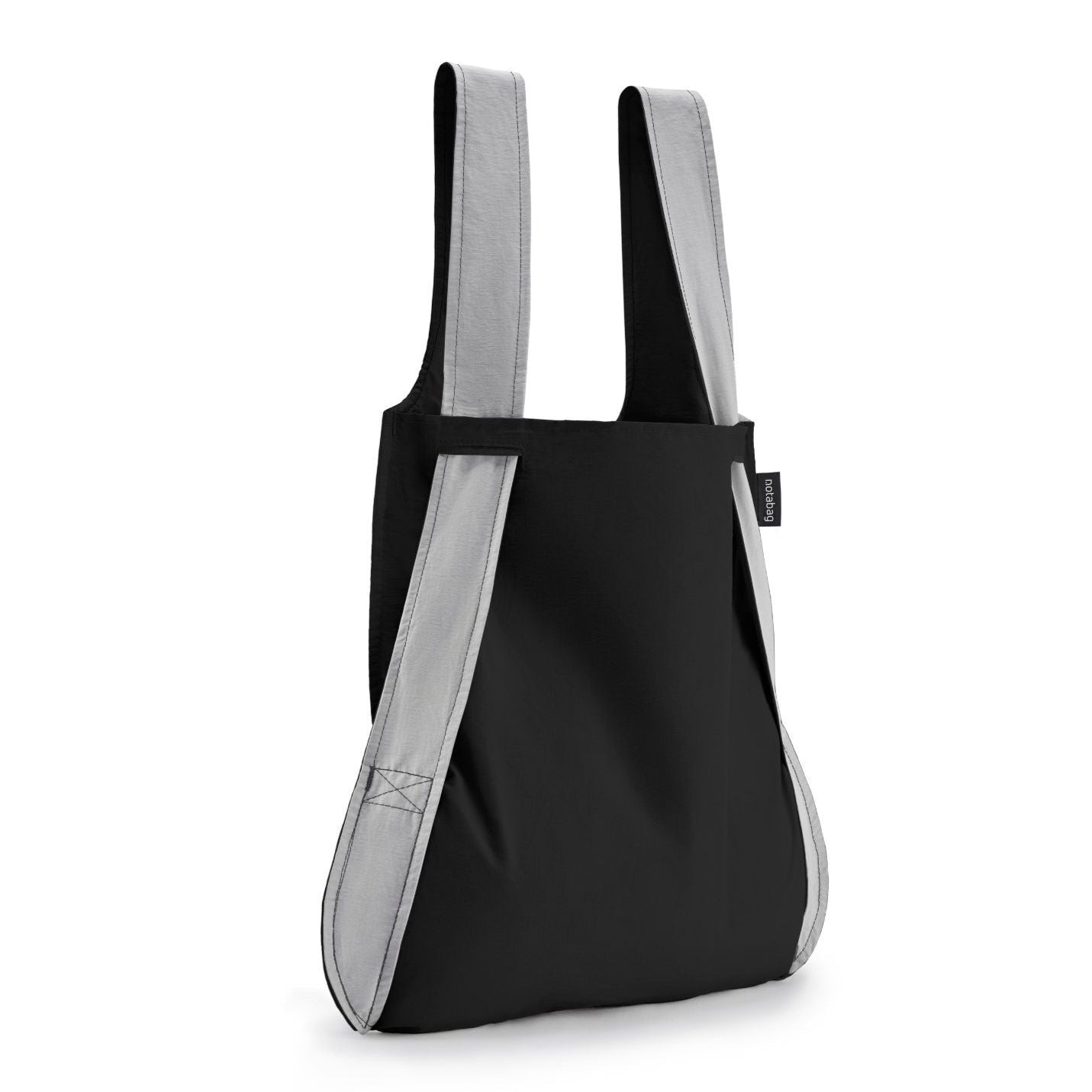 Notabag original foldable handbag & backpack grey black