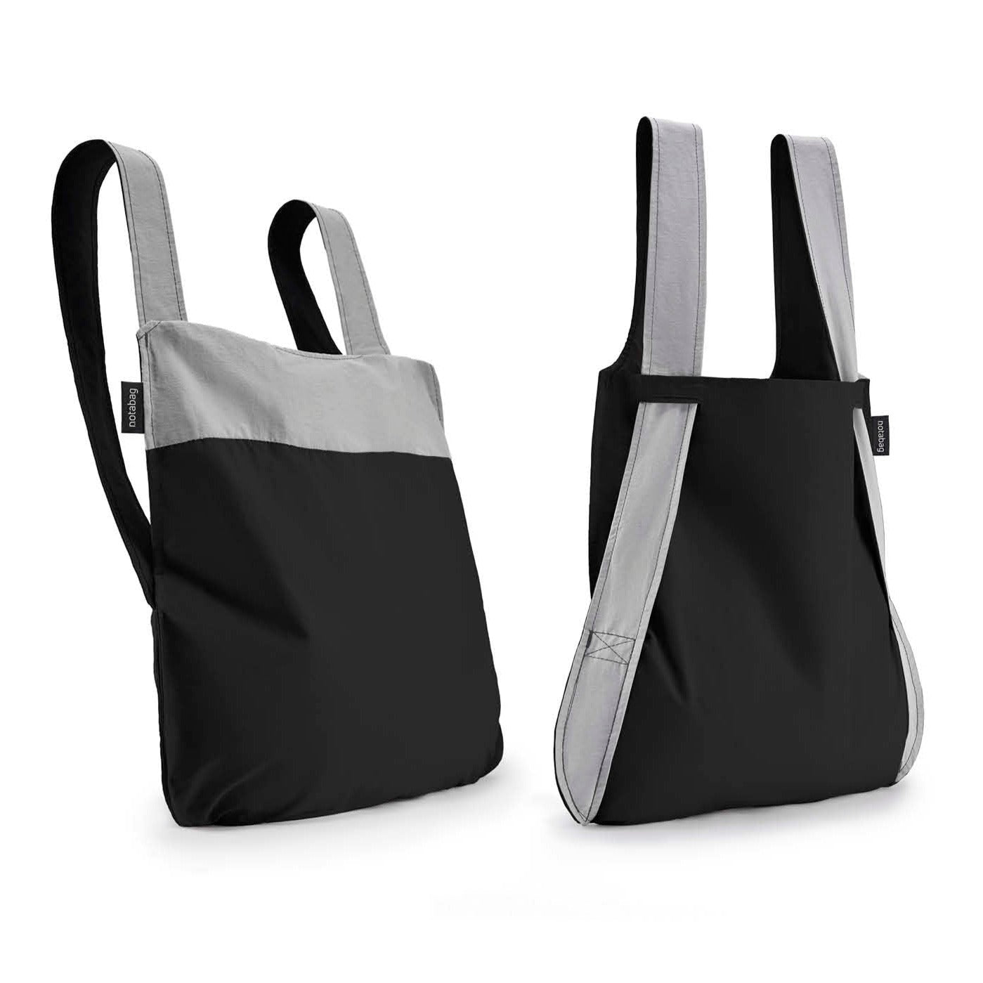 Notabag - Faltbare Rucksacktasche - schwarz & grau