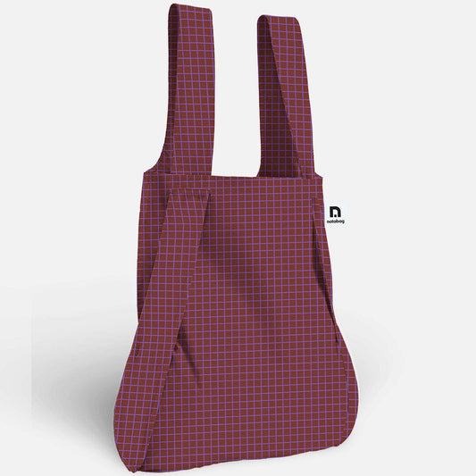 Foldable bag & backpack - in color plum