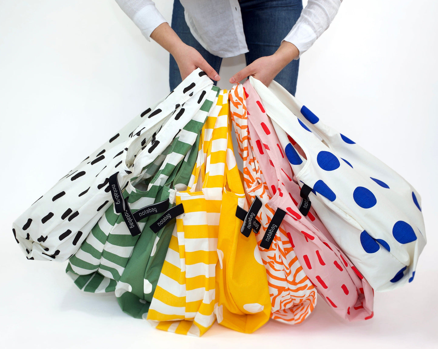Foldable shopping totes no plastic