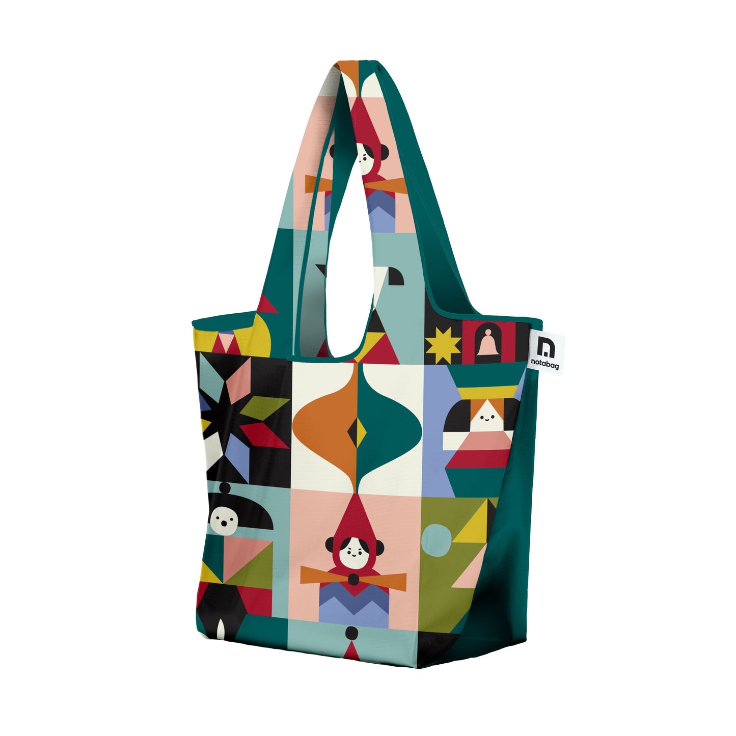 Foldable shopper& tote, designed by Judit Canela from Barcelona. Made by Notabag.