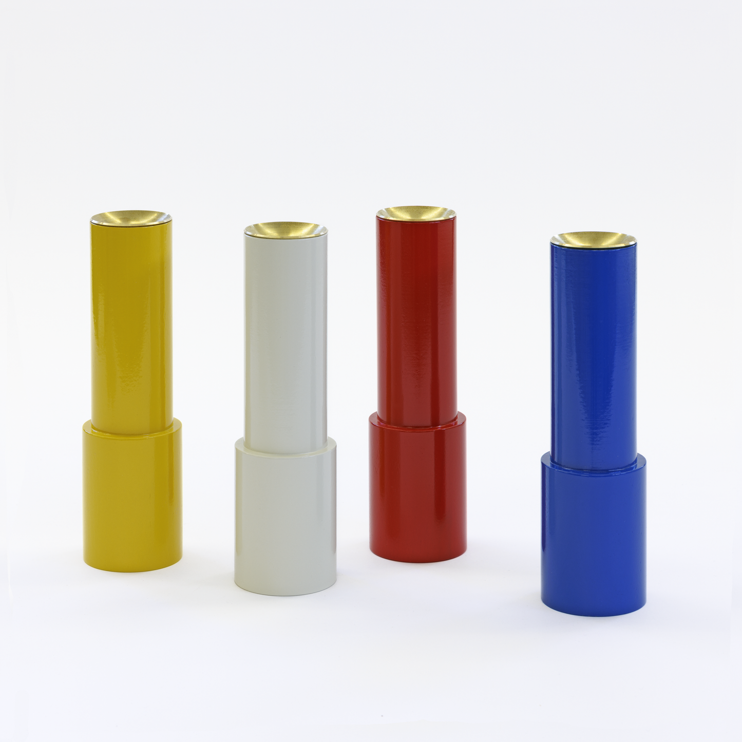 wooden candle sticks - designed by Sophie Taeuber Arp - Bauhaus style