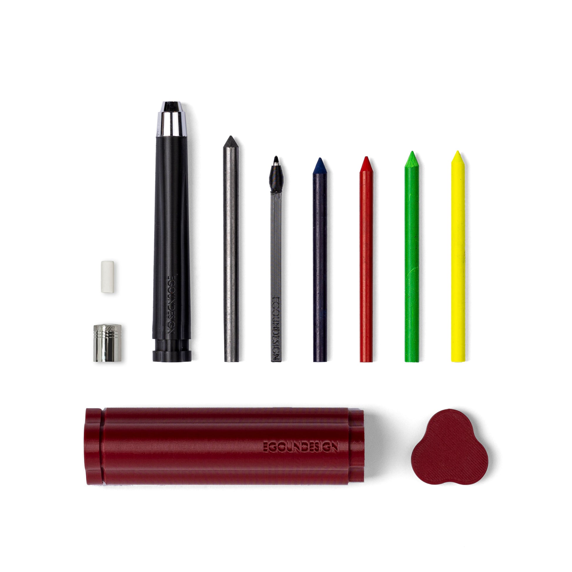 Trilobyme - multifunctional artist tool with graphene pencil, colorful markers, ballpoint pen