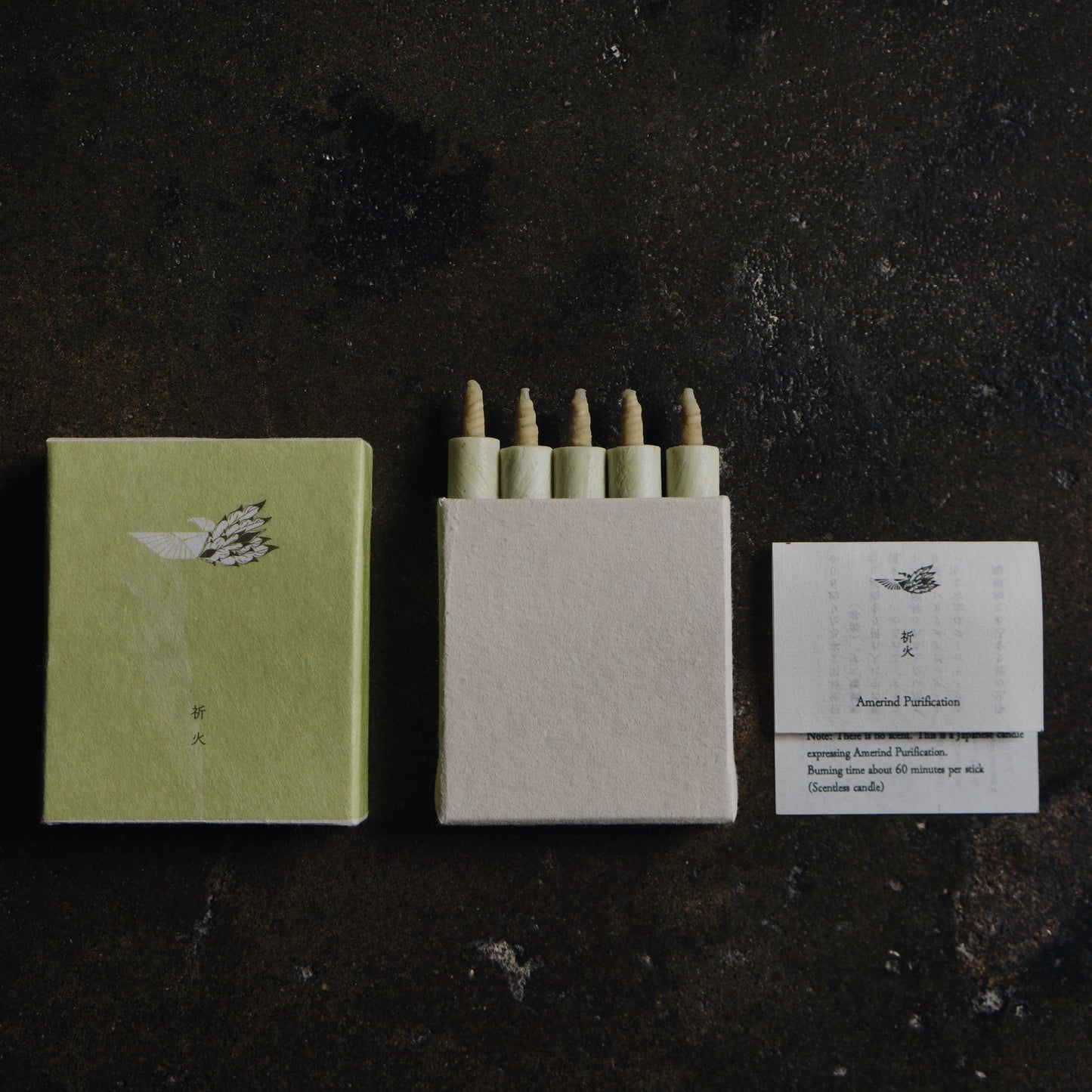 Haze - Set de cinq bougies japonaises traditionnelles - Amerind Purification