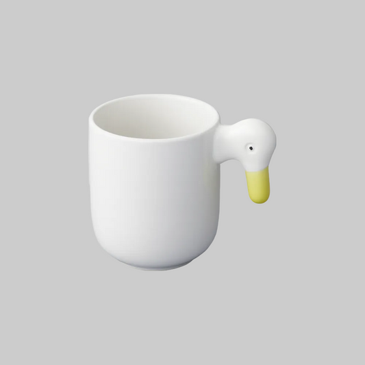 porcelain mug with adorable duck motif, made in Japan