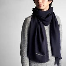 Marumasu - tencel scarve - charcoal & grey