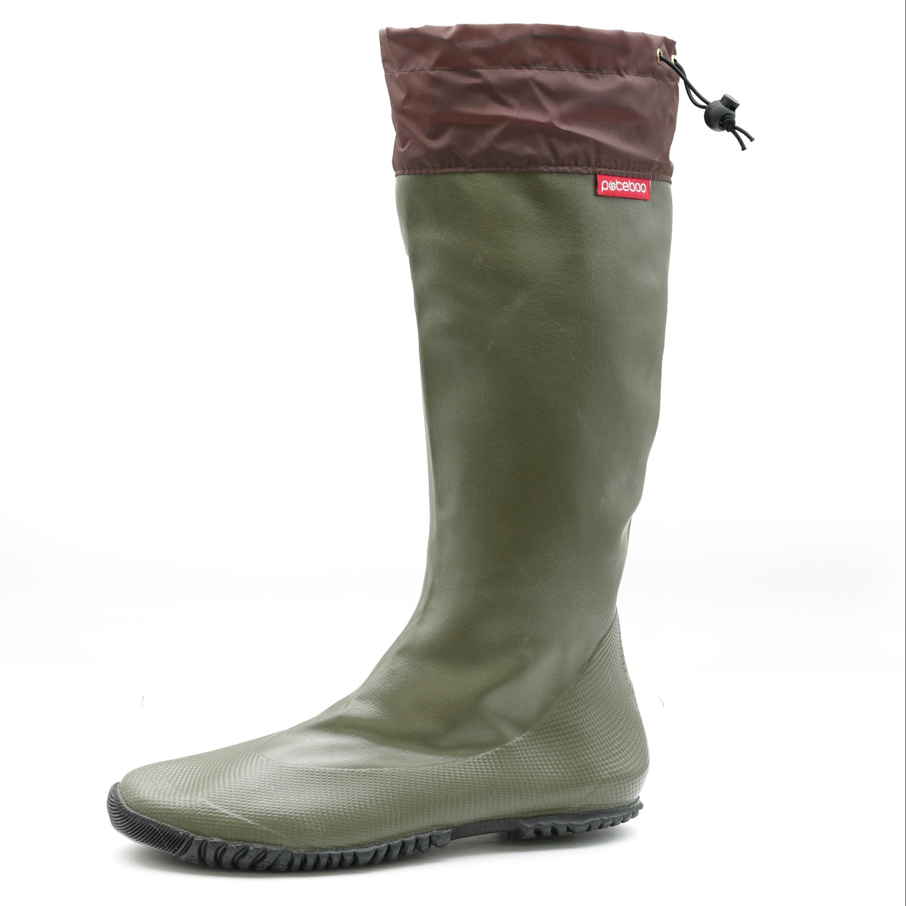 Foldable rubber boot Tread in color khaki - made in Japan