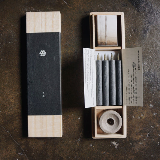 Haze - Set de quatre bougies japonaises traditionnelles - boîte en bois cadeau - Shinto Harmony