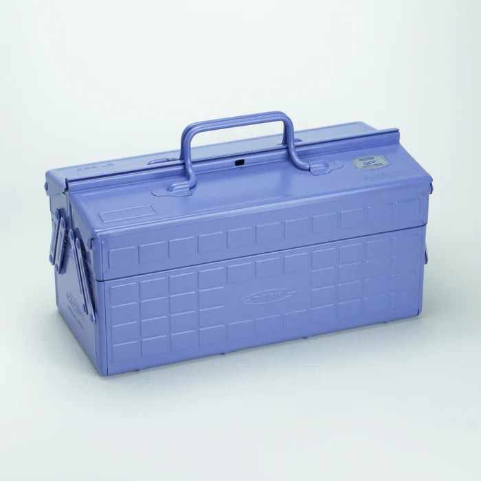 steel tool box in color light purple - made in Japan - minimalist design - for all your storing needs around the home