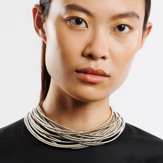 la mollla - twist collier - timeless stainless steel jewelry by Tiziana Redavid