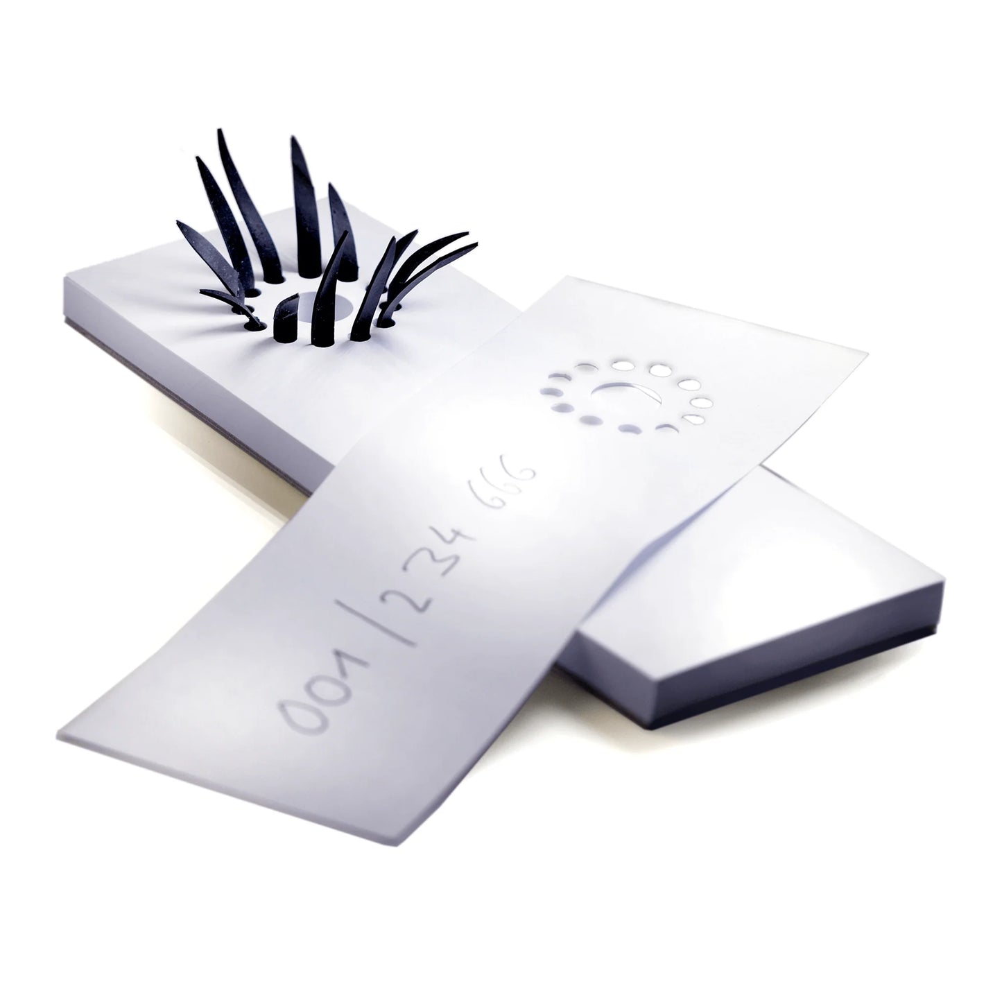 Paper notepad with recycled rubber tube from bicycles - with decorative flower - socially made in Switzerland