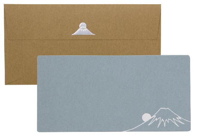 Yamazakura - Cashico - embossed card with silver foil printing - Mt. Fuji