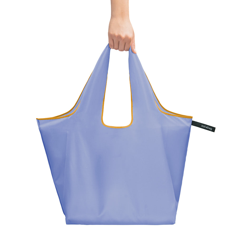 Foldable tote bag made of recycled material
